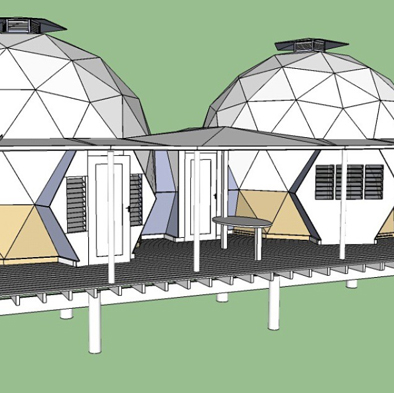 Onze geodesic domes